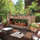 CAROL ROSE 60" SEE THROUGH LINEAR OUTDOOR GAS FIREPLACE, NG
