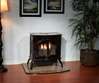 SPIRIT MEDIUM VENT FREE CAST IRON STOVE, PORCELAIN MAHOGANY, IPI, NG