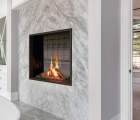 U33 SEE THROUGH GAS FIREPLACE IPI, NG W/ HORIZONTAL FLUTED LINER & REMOTE 