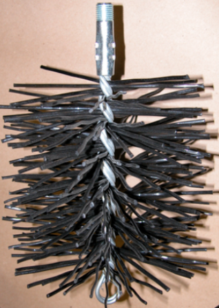 10" ROUND POLY BRUSH 1/4" PIPE THREAD