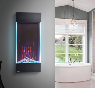 ALLURE 38" VERTICAL WALL HANGING ELECTRIC FIREPLACE
