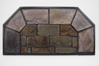 COLONIAL EDGE 40X40 MONTANA FLAGSTONE CORNER HEARTH BOARD SL TYPE II