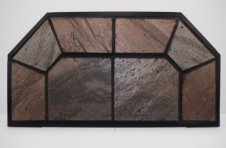 COLONIAL EDGE 54X54 COPPER SLATE (POLISHED) CORNER HEARTH BOARD SL TYPE II
