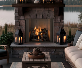 CASTLEWOOD 50" OUTDOOR WOODBURNING FIREPLACE