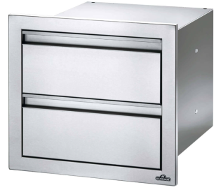 18"X 16" DOUBLE DRAWER STAINLESS STEEL (27.75 X 19.75 X 23.5D)
