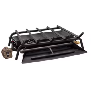 18" NG DOUBLE TUBE VENTED BURNER - SAFETY PILOT W/ HI-LO REMOTE