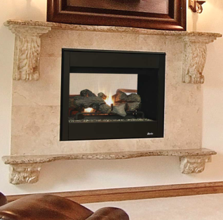 DRT35STDEN 35" DIRECT VENT SEE-THROUGH FIREPLACE, IPI, NG, F1407