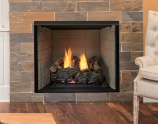 32" EXACTA CIRCULATING CLEAN FACE VF FIREBOX WITH HERRINGBONE CONCRETE PANELS