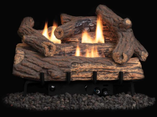 18" GOLDEN OAK LOGS, CERAMIC FIBER F4637