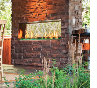 LANAI 48" INDOOR/OUTDOOR SEE THROUGH GAS FIREPLACE, IPI, NG