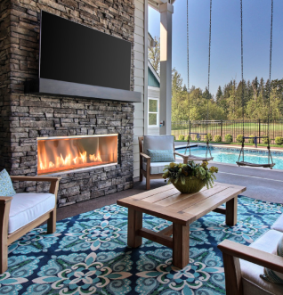 LANAI 60" OUTDOOR LINEAR GAS FIREPLACE, IPI, NG