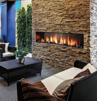 OUTDOOR 36" LINEAR GAS FIREPLACE, IPI, NG