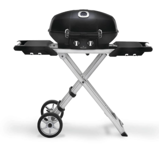 TRAVELQ PRO285X PORTABLE LP BLACK GRILL WITH SCISSOR CART