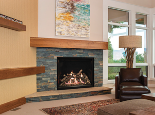 RUSHMORE 40" DIRECT VENT CLEAN FACE TRU-FLAME TECHNOLOGY FIREPLACE, NG