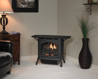 SPIRIT MEDIUM VENT FREE CAST IRON STOVE, MATTE BLACK, IPI, NG
