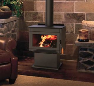 F5070 TAHOMA 2100 GL WOOD STOVE W CAST DOOR, PEDESTAL