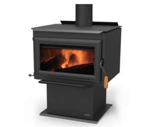 F4164 TAHOMA 2100GL FREESTANDING WOOD STOVE W/CAST DOOR, PEDESTAL ***2020 COMPLIANT****