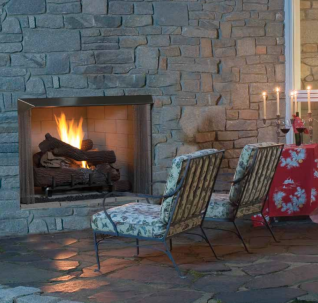 VRE4542WS 42" OUTDOOR FIREBOX W/ WHITE STACKED BRICK, F0478