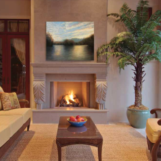 VRE4336ZENWH 36" OUTDOOR FIREPLACE W/ WHITE HERRINGBONE BRICK, NG, F0512