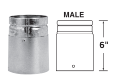 3" BVENT MALE UNIVERSAL ADAPTER BV **CONNECTS GV MALE END TO BV MALE END**
