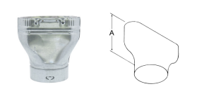 6" OVAL BVENT ADAPTER ROUND TO OVAL END BV