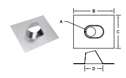 3" BVENT 0/12-6/12H ADJUSTABLE ROOF FLASHING BV