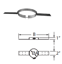 3" BVENT ROOF SUPPORT BV