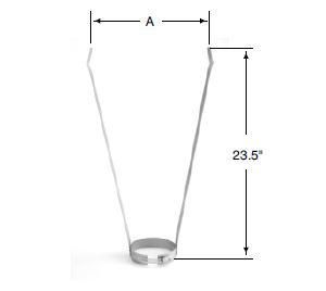 SAFETYVENT VERTICAL SUPPORT LEG 4"/7" DIA.