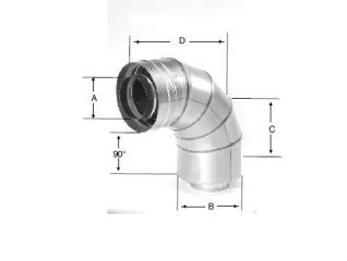 SAF-T VENT 4"/7" DIAMETER 90 DEGREE ELBOW