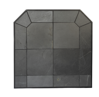 ORIGINAL EDGE 44X44 BLACK SLATE CORNER HEARTH BOARD TYPE II