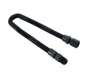 18" WHISTLE FREE SS GAS CONNECTOR HOSE W/FITTINGS - 1/2" MIP x 1/2" FIP - (1/2" ID) Black