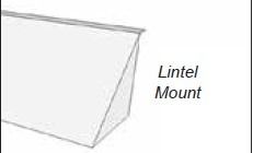 42" SQUARE END HOOD W/ 2" LINTEL, MATTE BLACK