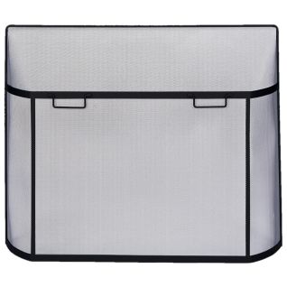 BLACK CURVED SPARK GUARD, 31"H x 39"W
